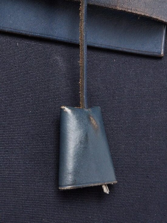 Hermes 30cm Navy Bleu Canvas/Vache Calfskin Leather Herbag PM 2-in-1 Backpack... main image 7